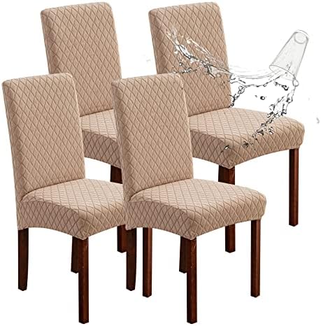 Genina Waterproof Dining Chair Covers Set of 4 Parsons Chair Slipcovers by Genina