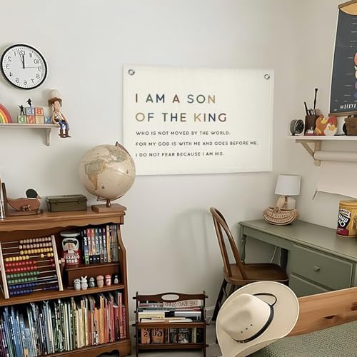Lacama Christian Wall Decor for Boys Room, Baby Boys Nursery Decor, Bible Verse - Image 3