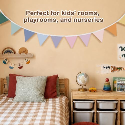 Playroom Wall Decor Pennant Banner Flags 5.5Ft Bunting - Image 2