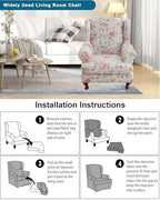 CRFATOP Wingback Chair Covers Wing Armchair Slipcovers - Image 6