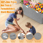 Large Toy Storage Box with Lid & Dividers, Collapsible Kids Toy Chest - Image 4