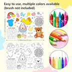 12PCS Baby Shower Coloring Placemats Oh Baby Coloring Sheet Table Mats Table - Image 4