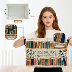 Floral Bookish Storage Box Bins, Book Lover Reader Gifts, Just One More Chapter - Image 2