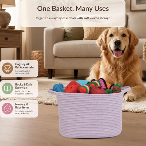 XUANGUO Woven Cotton Rope Storage Basket - Image 4