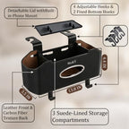 Back Seat Car Organizer with Cup Holders Tissue Box, Phone Stand and Hooks - Image 3