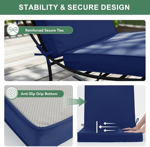 Summsun High Back Patio Chair Cushions 20 x 20 Inch - Image 4
