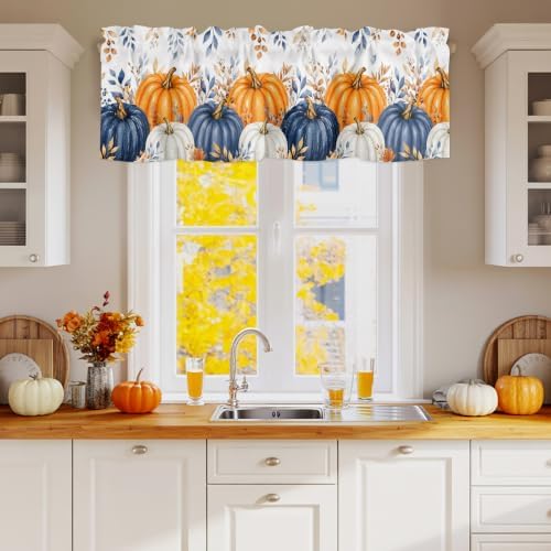 Vandarllin Fall Thanksgiving Kitchen Curtains Valances - Image 2