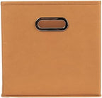 Household Essentials Fabric Storage Bins 6 Piece Set, Terracotta Color - Image 4