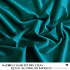 StangH Teal Velvet Valances Waterfall Curtains W39 inches, 1 Panel - Image 5
