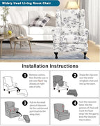 CRFATOP Wingback Chair Covers Stretch Armchair Slipcovers - Image 6