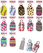 4 Piece Hand Sanitizer Bottle Holder Keyring Neoprene Keychain - Image 4