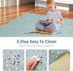 Splat Mat for Under High Chair, 43 x 43 Inch Anti-Slip Baby Splash Mat - Image 4