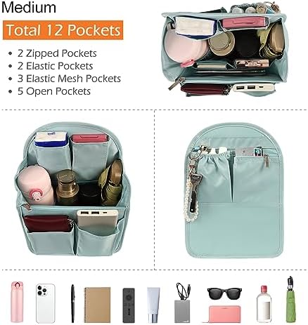 Surblue Backpack Organizer Insert Liner Hanging Travel Rucksack Purse and - Image 3