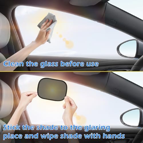 Car Window Shades, 2 Packs Mini Car Sun Shade - Image 7