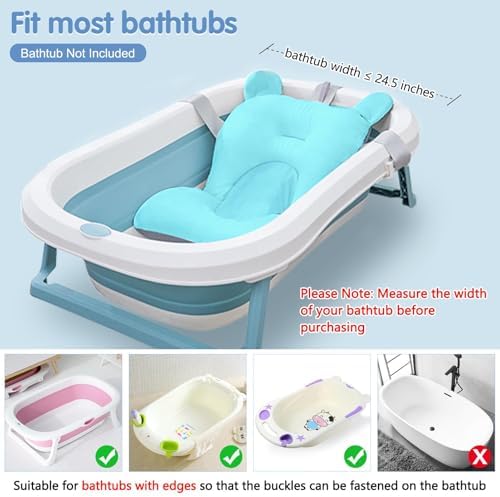 Colorlife Baby Bath Seat Support Net Infant Bathing Seat Support Mat, - Image 6