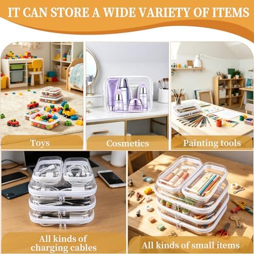 5-Pack Clear Hard Shell Zipper Case - Image 5