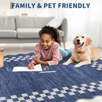 GarveeHome Scalloped Round Rug 4ft Washable Modern Solid Color Circle Rugs - Image 3