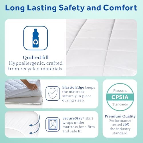 Sealy Baby Cool Comfort Cooling Breathable Waterproof Crib Mattress Protector - Image 5