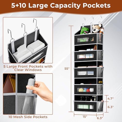 5 Tier Over the Door Organizer for Bathroom - Image 2