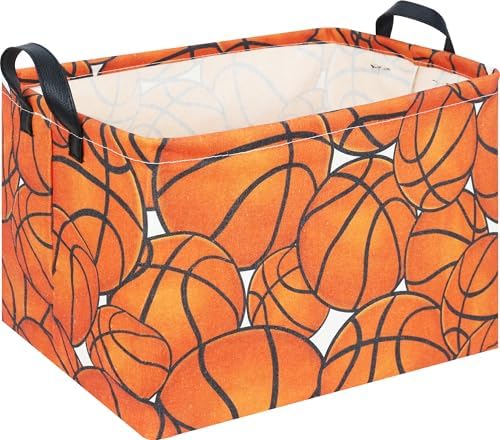 CLOCOR Rectangular Basketball Storage Basket Empty, Gift Basket, Room Decor by CLOCOR