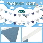 Oudain 2 Pcs Pennant Banner Flags Nursery Garland Triangle, Bright Color - Image 2