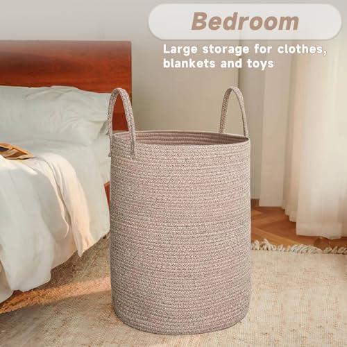 JMvicyroam 80L Cotton Rope Laundry Basket Hamper - Image 4
