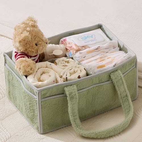 luxury little Soft Baby Diaper Caddy Organizer, Nursery Storage Basket by LuxuryLittle