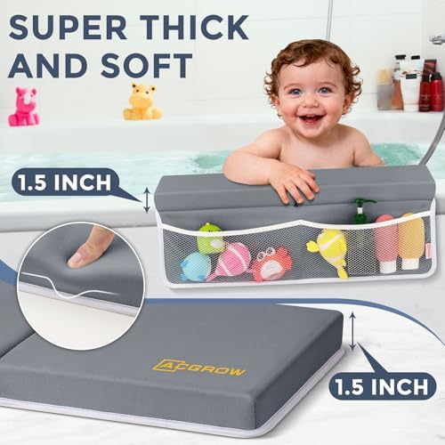 Bath Kneeler and Elbow Rest Pad Set, 1.5” Thick Bathtub Kneeling Mat - Image 3