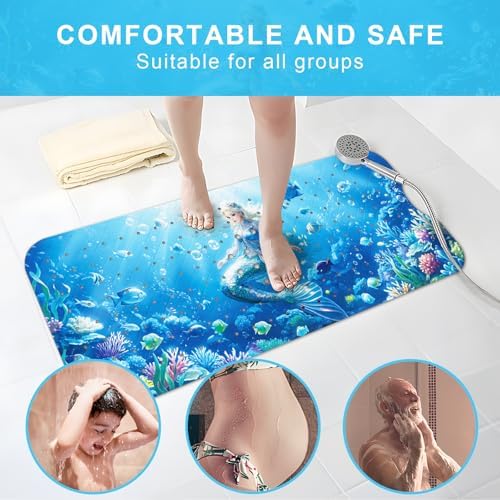 Bath Mat for Tub Non Slip Kids Bathtub Mat 40x16 Baby Bath Mat - Image 6