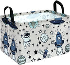 Rec Spaceman Print Box Hamper Storage Basket Collapsible Organizer Bin Gift by VAIVUSTO