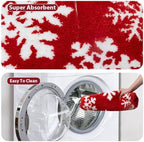 ORTIGIA 20x32 Merry Christmas Snow Bath Mat - Image 4