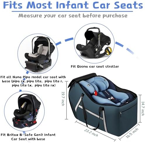 Infant Car Seat Travel Bag for Airplane Compatible - Image 5