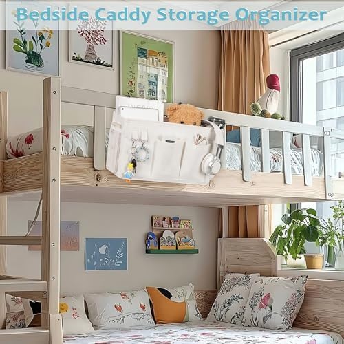 Bedside Caddy, Bedside Storage Bag Hanging Organizer - Image 2