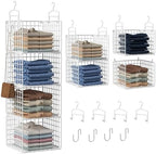 Hanging Closet Organizer, 4 Tier Metal Closet Organizers and Storage by Orapoke