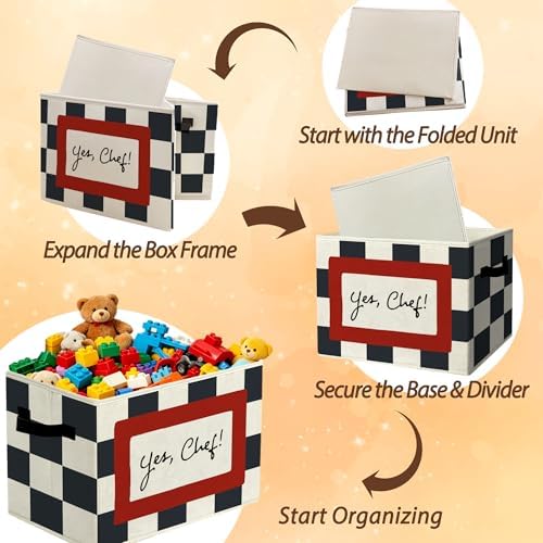 Cooking Playroom Chef Slogan Storage Bins Box - Image 6