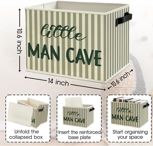 Little Man Cave Boys Storage Bins Box - Image 5