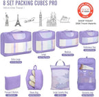 Veken 8 Set Packing Cubes for Travel Essentials, Anti-Wrinkle Buckled Suitcase - Image 2