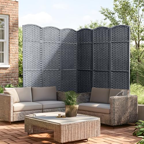 JOSTYLE Outdoor Privacy Screen 6-Panel Folding Room Divider Space Partition - Image 7
