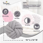 Uvvyui Knot Pillows, 14 Inch Decorative Throw Pillows Round Pillows Cushion - Image 2