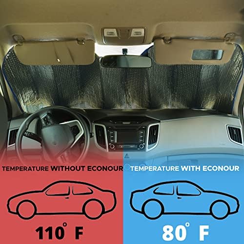 EcoNour Accordion Car Windshield Sun Shade | Foldable Car Window Shades - Image 6