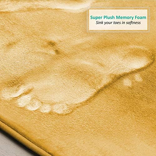 Clara Clark 2 Piece Bathroom Rugs, Velvet Memory Foam Bath Mat Set, Non-Slip - Image 6
