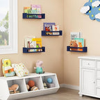 Forbena Navy Blue Floating Nursery Book Shelves - Image 4