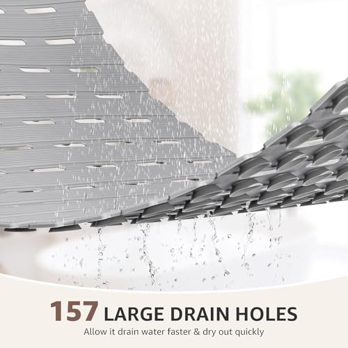 OTHWAY Non Slip Shower Mat, 36.6" x 16.9" Soft Bath Mat - Image 4
