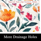 Shower Mat Non Slip, Floral Design Anti Slip Bath Mat - Image 2