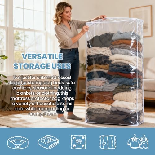 Clear Crib Mattress Protector Storage Bag - Image 6
