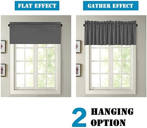 H.VERSAILTEX Blackout Valances for Windows, Short Window Valance Curtains for - Image 6