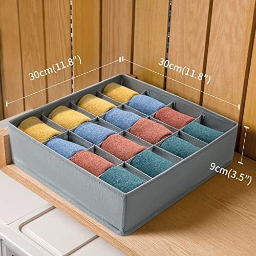 joyoldelf Sock Drawer Organizer Divider Underwear Organizer 16-cell Fabric - Image 2