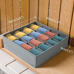 joyoldelf Sock Drawer Organizer Divider Underwear Organizer 16-cell Fabric - Image 2