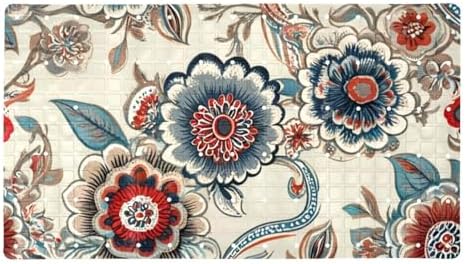 Shower Mat Non Slip 26.8 x 15.1 Inches, Paisley Florals Bathtub Mat Shower by Anna+Cowper