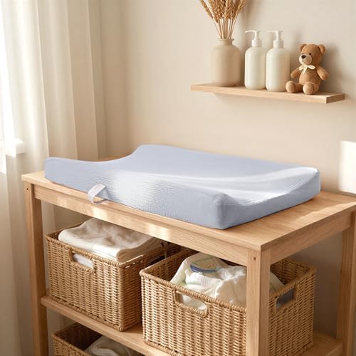 lulumoon Muslin Changing Pad Cover: Fit 32x16 Standard Pad - Image 5